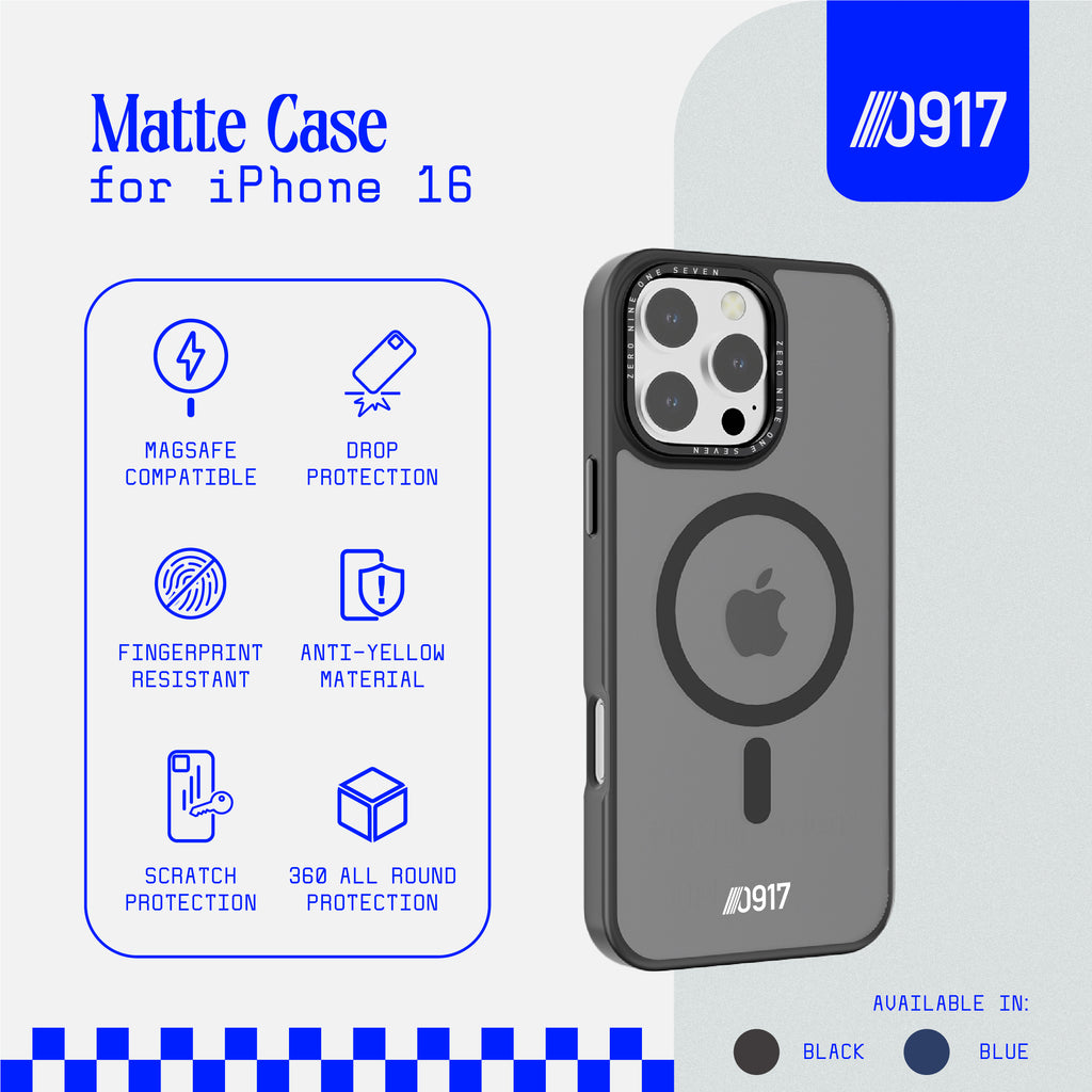 0917 Frosted Matte Case for iPhone 16 Series