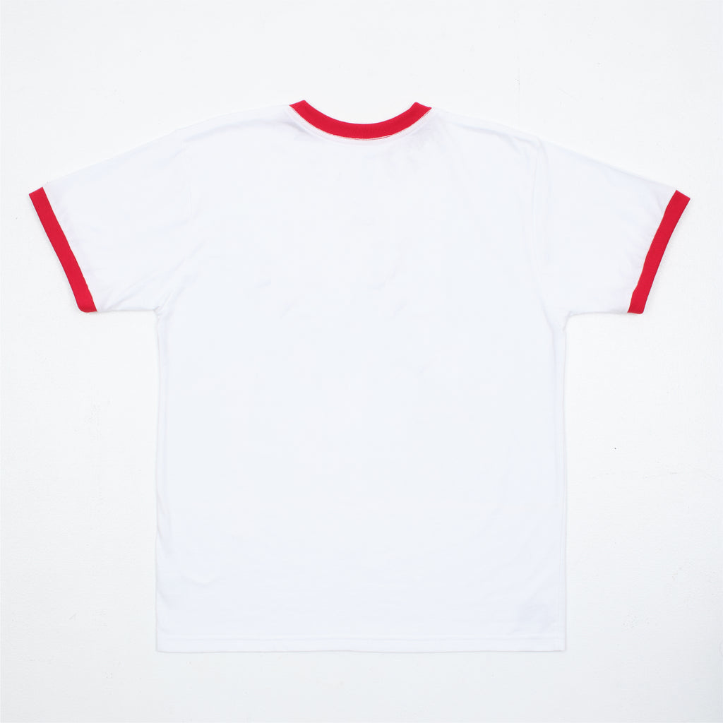 0917 Varsity Ringer Shirt - White/Red