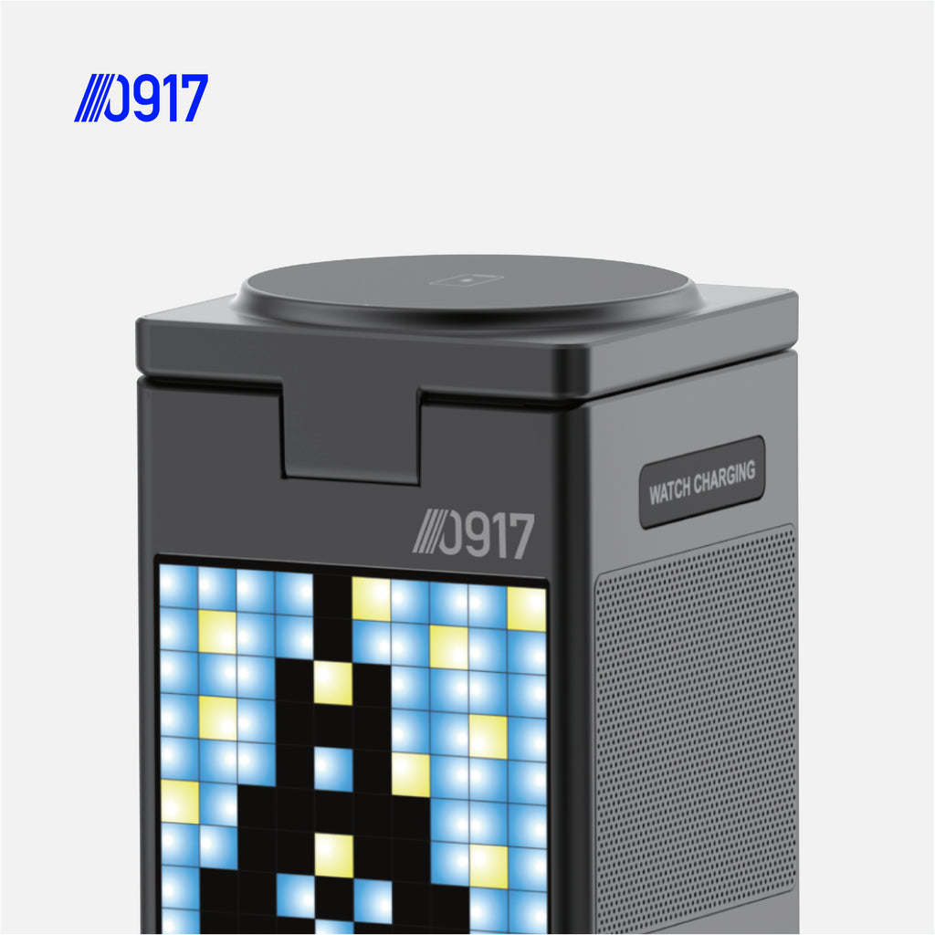 0917 PowerStation DeskPro with Built-in Clock and Bluetooth Speaker