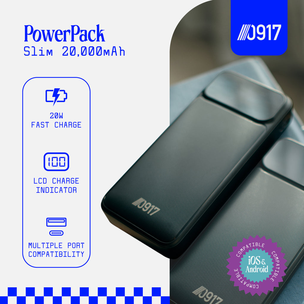 0917 Power Pack Slim 20,000mAh Powerbank with 20W Fast Charging