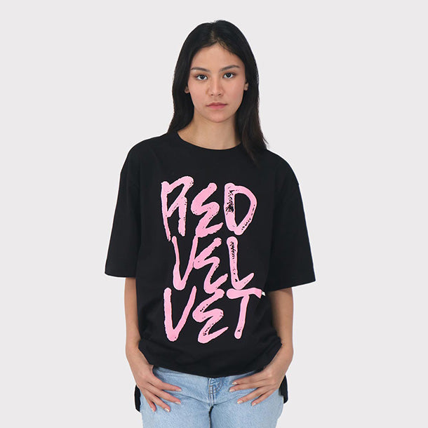 0917 Red Velvet Black Oversized T-Shirt