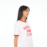 0917 Varsity Ringer Shirt - White/Red