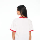 0917 Varsity Ringer Shirt - White/Red