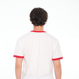 0917 Varsity Ringer Shirt - White/Red