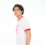 0917 Varsity Ringer Shirt - White/Red