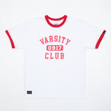 0917 Varsity Ringer Shirt - White/Red