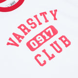 0917 Varsity Ringer Shirt - White/Red