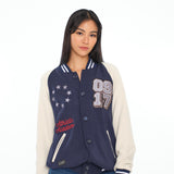 0917 Homecoming Varja Jacket - Navy Blue Cream