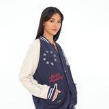 0917 Homecoming Varja Jacket - Navy Blue Cream