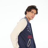 0917 Homecoming Varja Jacket - Navy Blue Cream