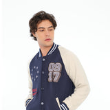 0917 Homecoming Varja Jacket - Navy Blue Cream