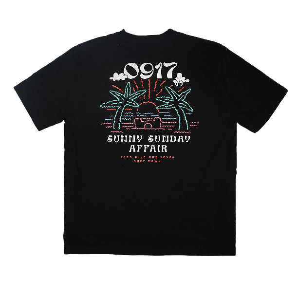 0917 Every Sunday Oversized T-Shirt (Black)