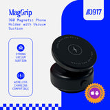 0917 Vacuum Suction Car Mount With Wireless Charger