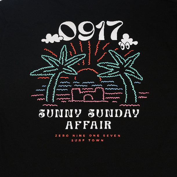0917 Every Sunday Oversized T-Shirt (Black)