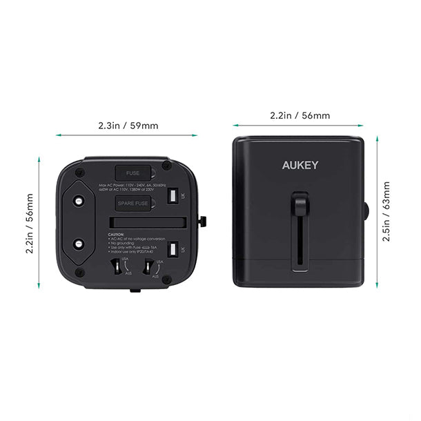 Aukey PA-TA01 Uni Travel Adapter