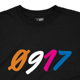 0917 Cross Logo Graphic T-Shirt Black Front Collar