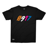 0917 Cross Logo Graphic T-Shirt Black Front