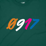 0917 Cross Logo Graphic T-Shirt Green Front Design