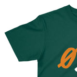 0917 Cross Logo Graphic T-Shirt Green Sleeve
