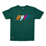 0917 Cross Logo Graphic T-Shirt Green Front