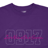 0917 Script Graphic T-Shirt Front Collar