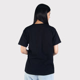 0917 Cross Logo Graphic T-Shirt Black Female Back