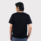 0917 Cross Logo Graphic T-Shirt Black Male Back