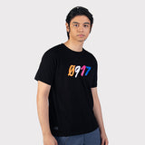 0917 Cross Logo Graphic T-Shirt Black Male Side