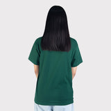 0917 Cross Logo Graphic T-Shirt Green Female Back
